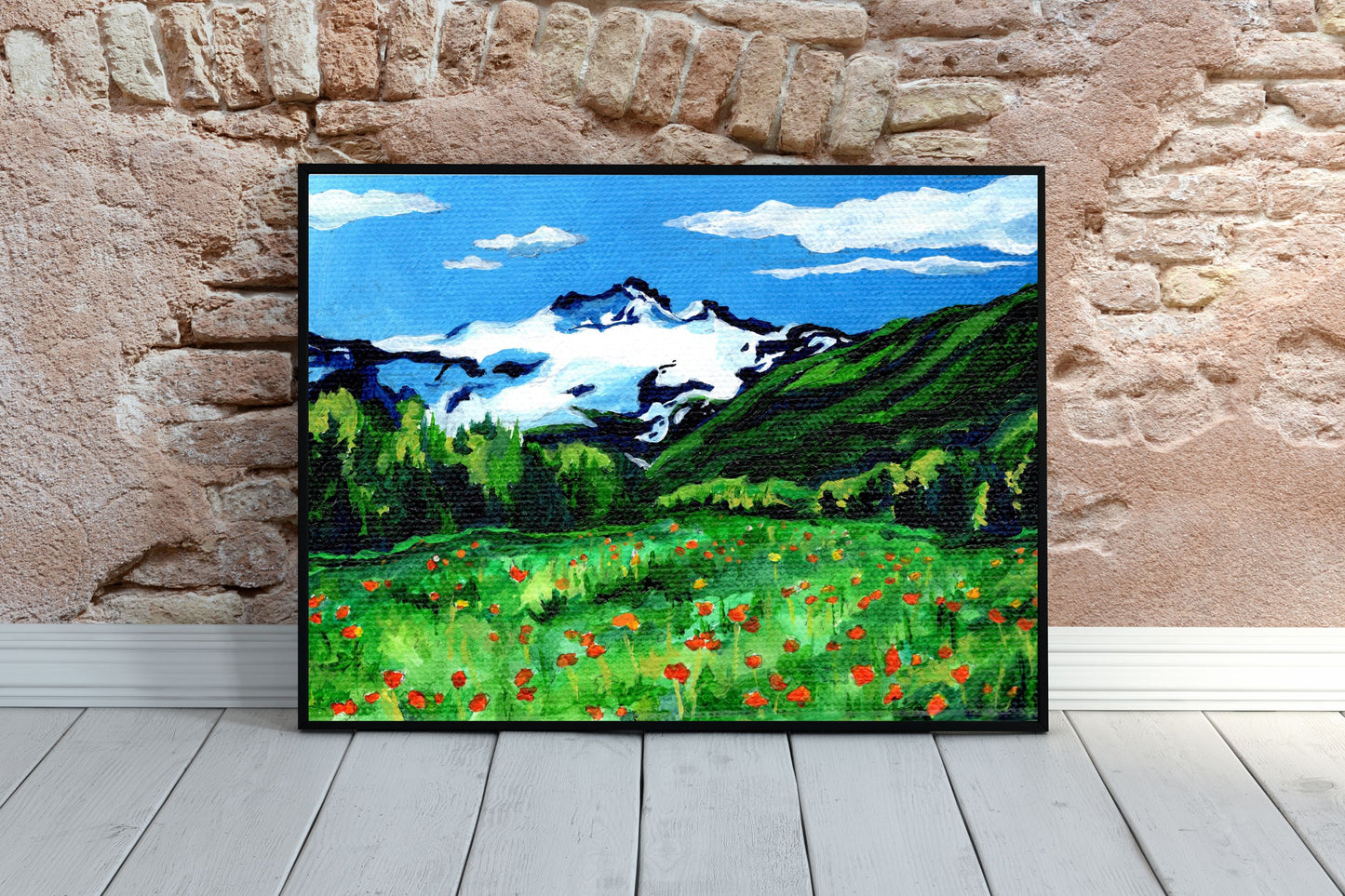 Orange Wildflower Meadow | Acrylic Print