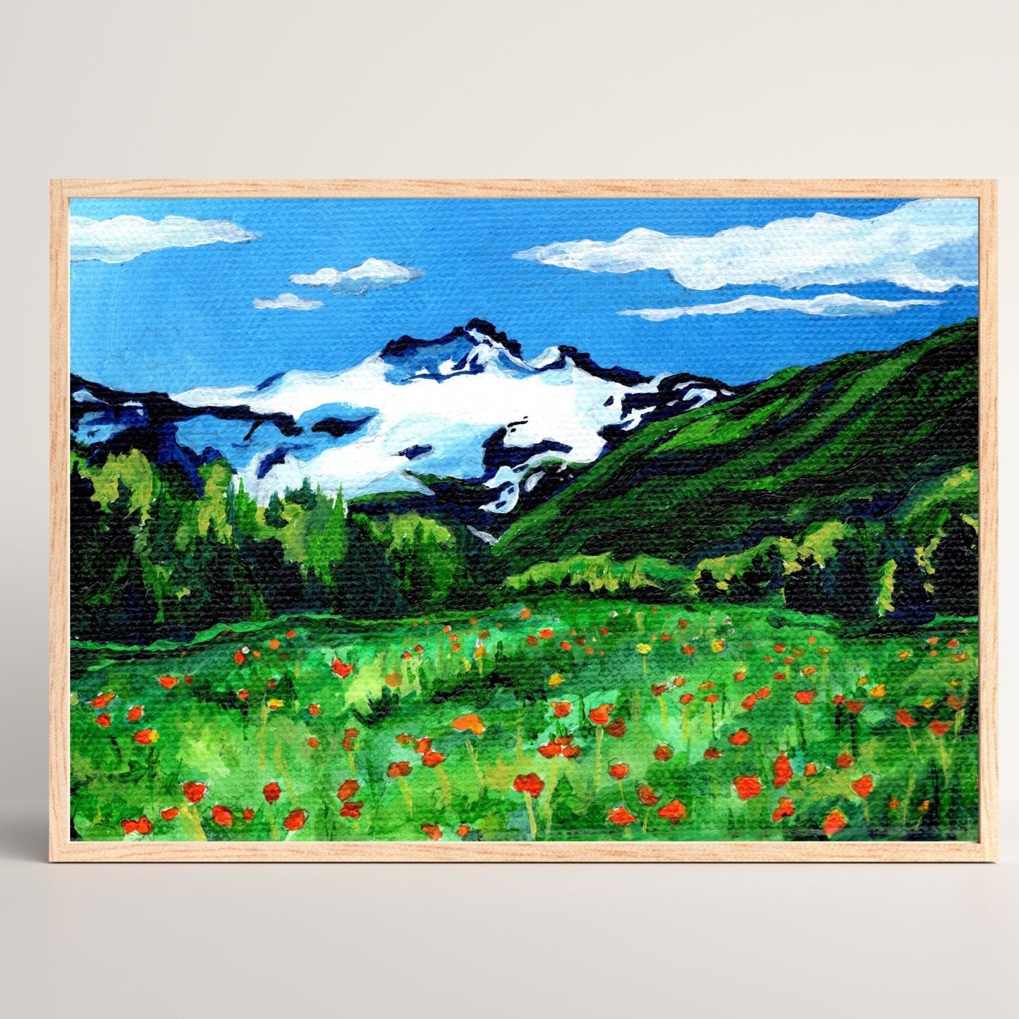 Orange Wildflower Meadow | Acrylic Print