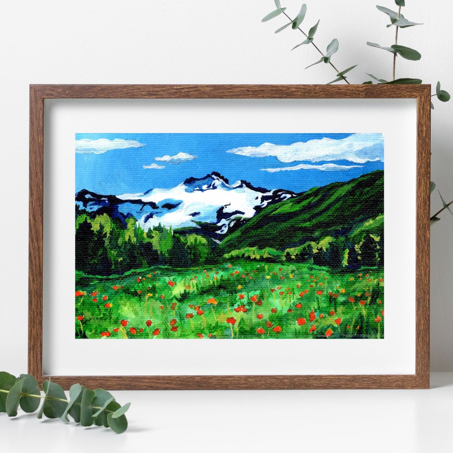 Orange Wildflower Meadow | Acrylic Print