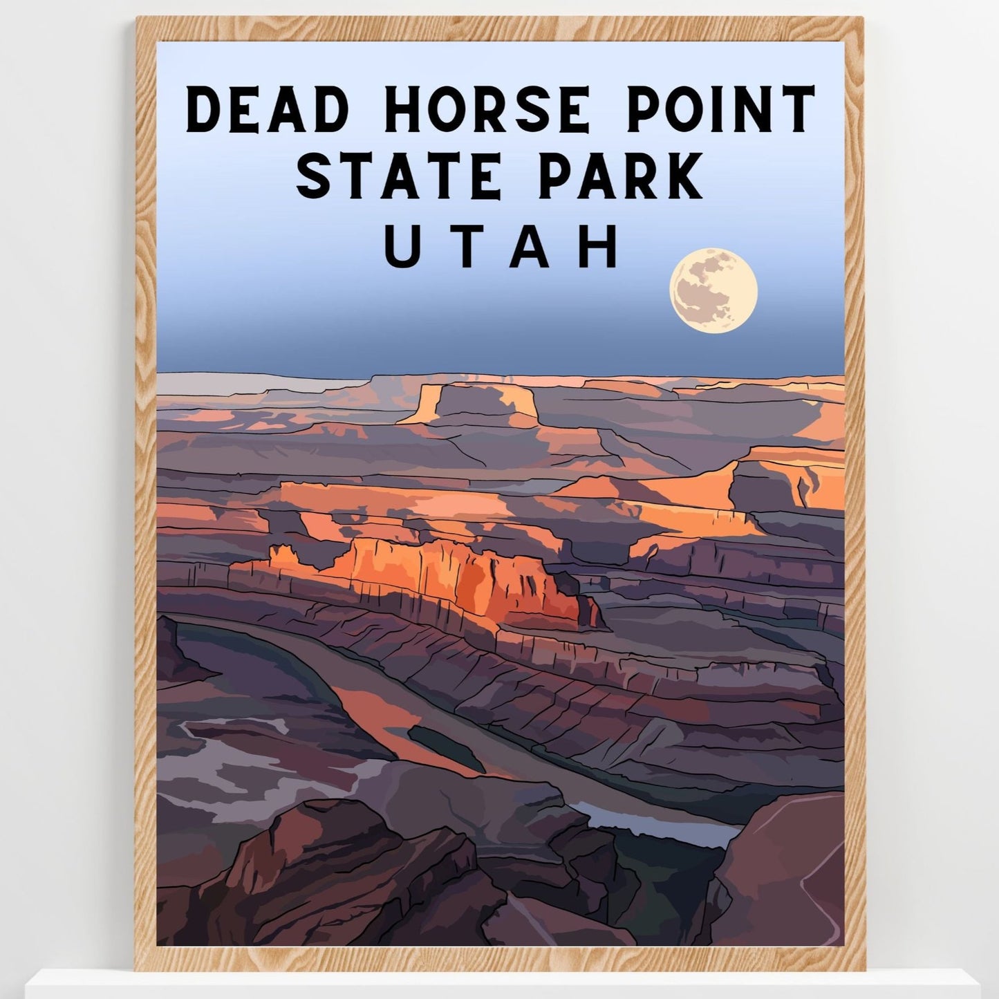 Dead Horse Point State Park, Utah | Travel Poster Art Print - Wild Life Design Co.