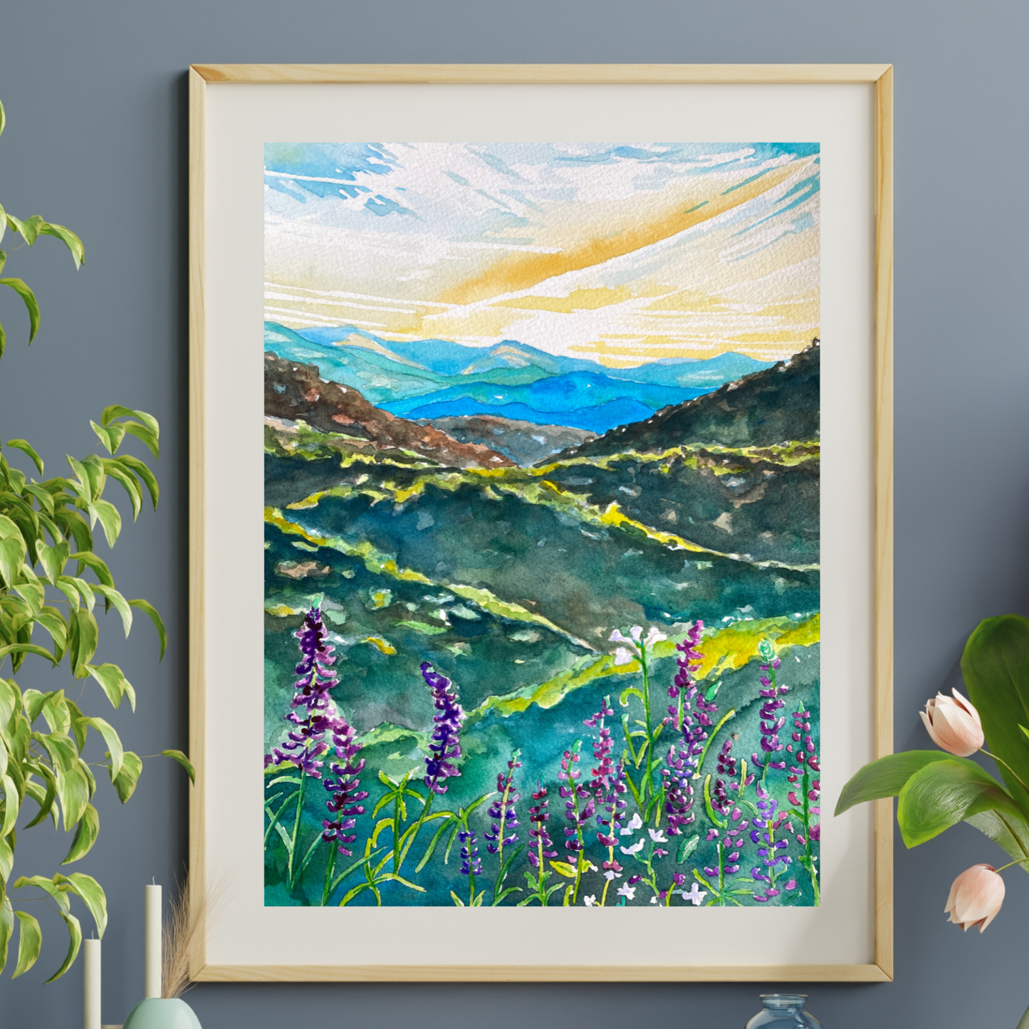 Blue Ridge Mountains | Archival Watercolor Art Print - Emma H. Baldwin