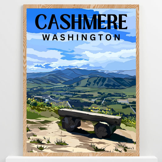 Cashmere, Washington | Travel Poster Art Print - Wild Life Design Co.