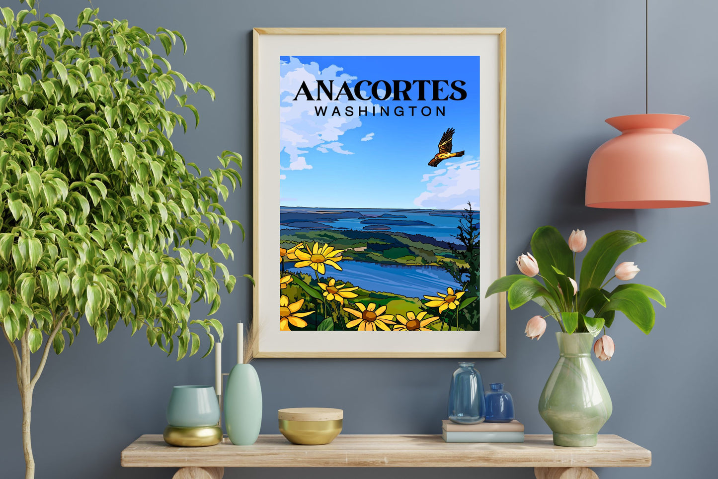Anacortes, Washington | Travel Poster Art Print - Wild Life Design Co.