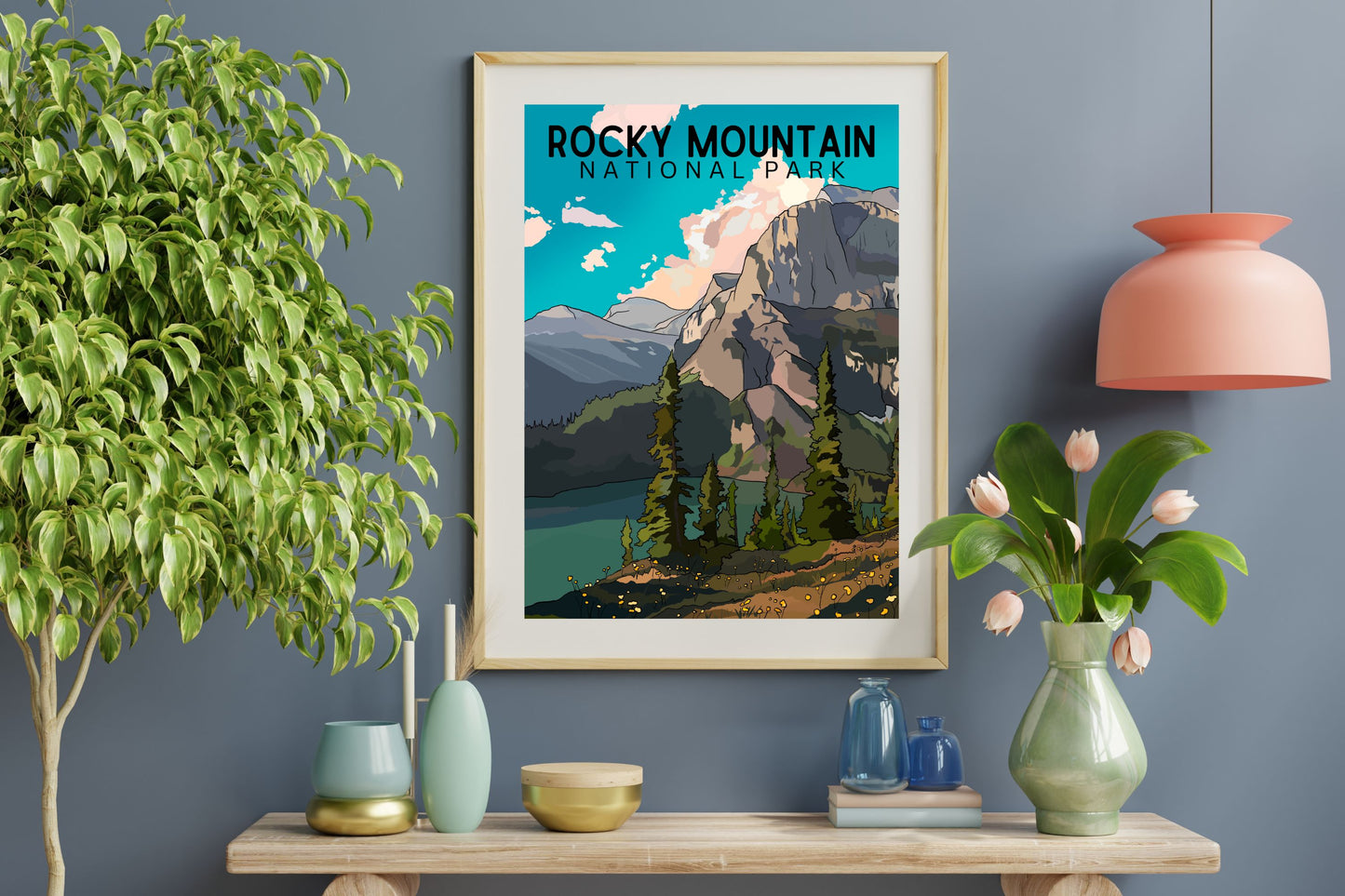 Rocky Mountain National Park | Travel Poster Art Print - Wild Life Design Co.