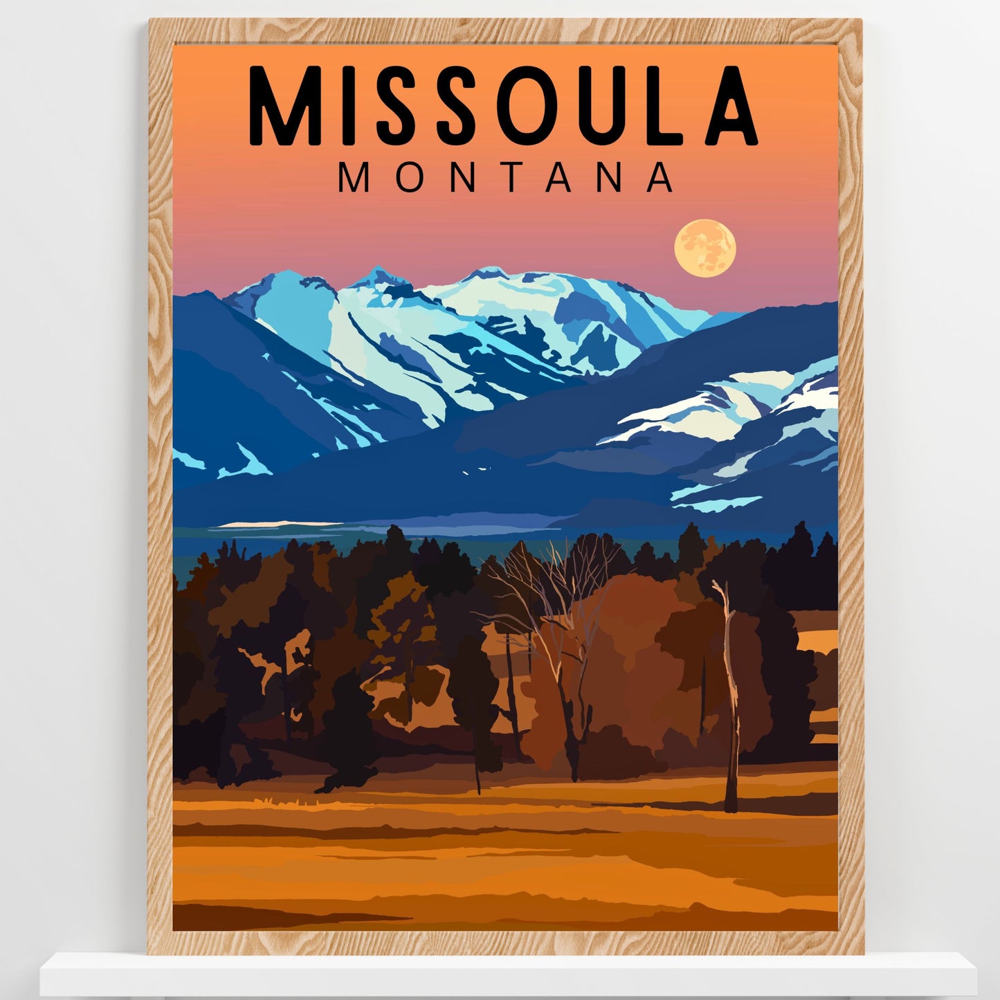 Missoula, Montana | Travel Poster Art Print - Wild Life Design Co.