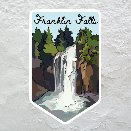Franklin Falls, Washington Sticker - Pacific Northwest Sticker