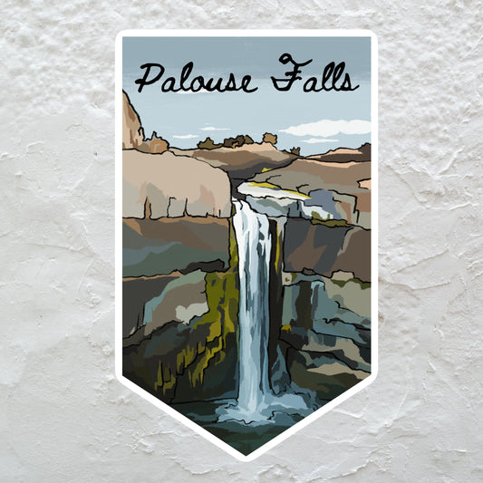 Palouse Falls, Washington Sticker | Vinyl Decal Pacific Northwest Waterfalls