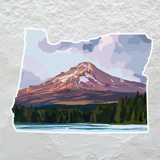 Mt. Hood Oregon Sticker | Vinyl Decal Featuring Mount Hood