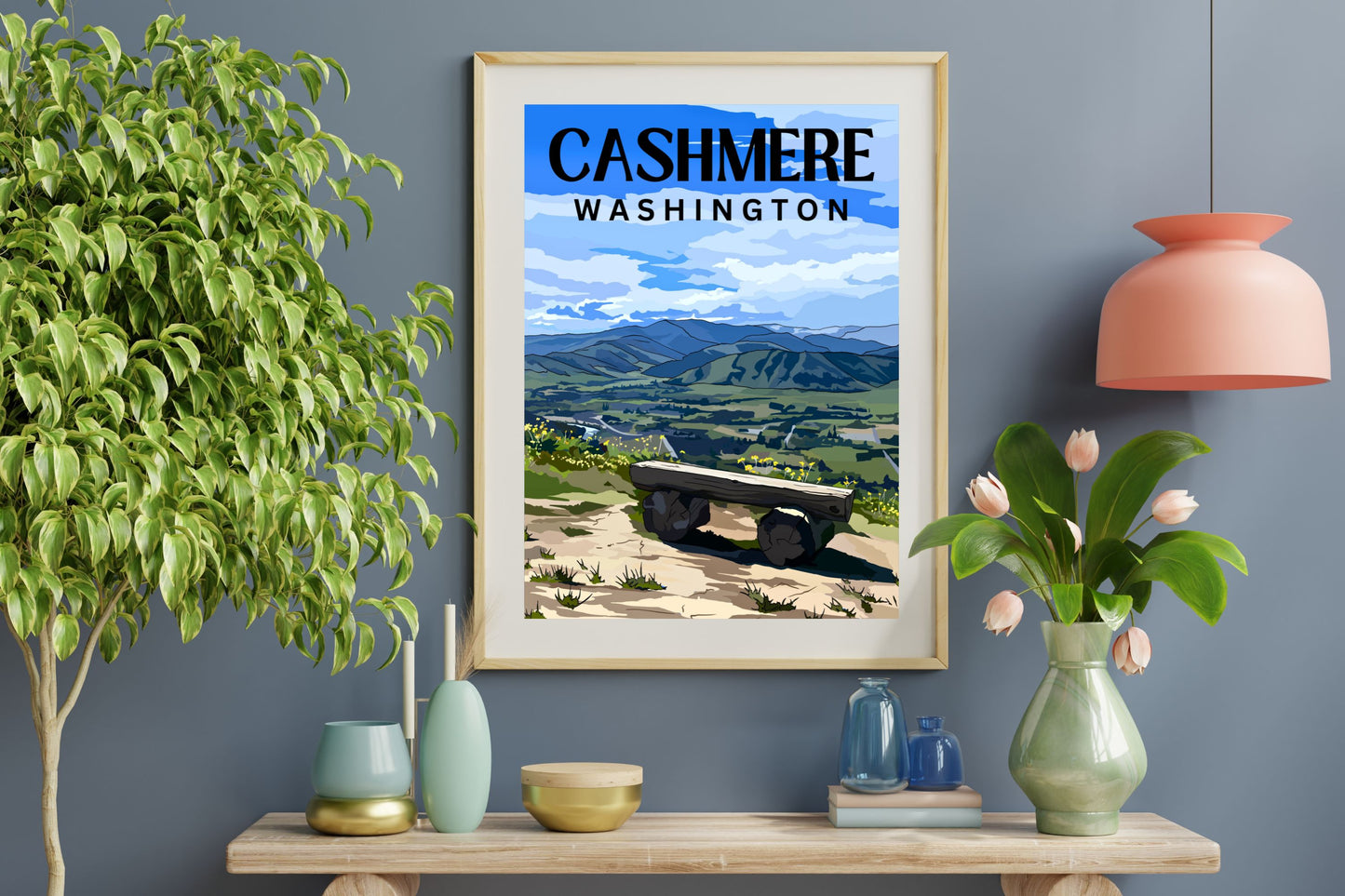 Cashmere, Washington | Travel Poster Art Print - Wild Life Design Co.