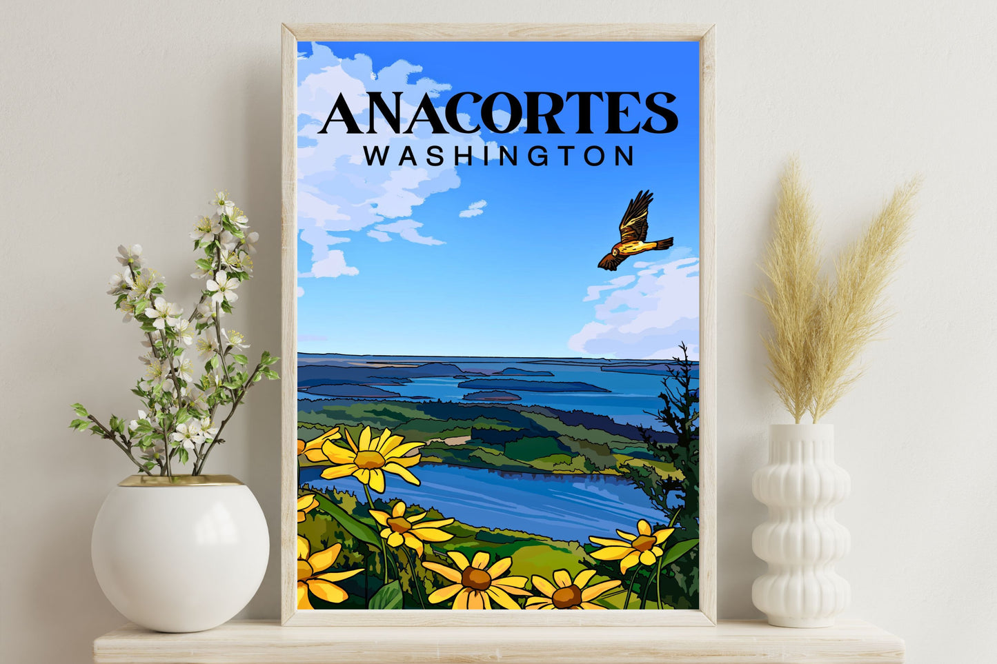 Anacortes, Washington | Travel Poster Art Print - Wild Life Design Co.