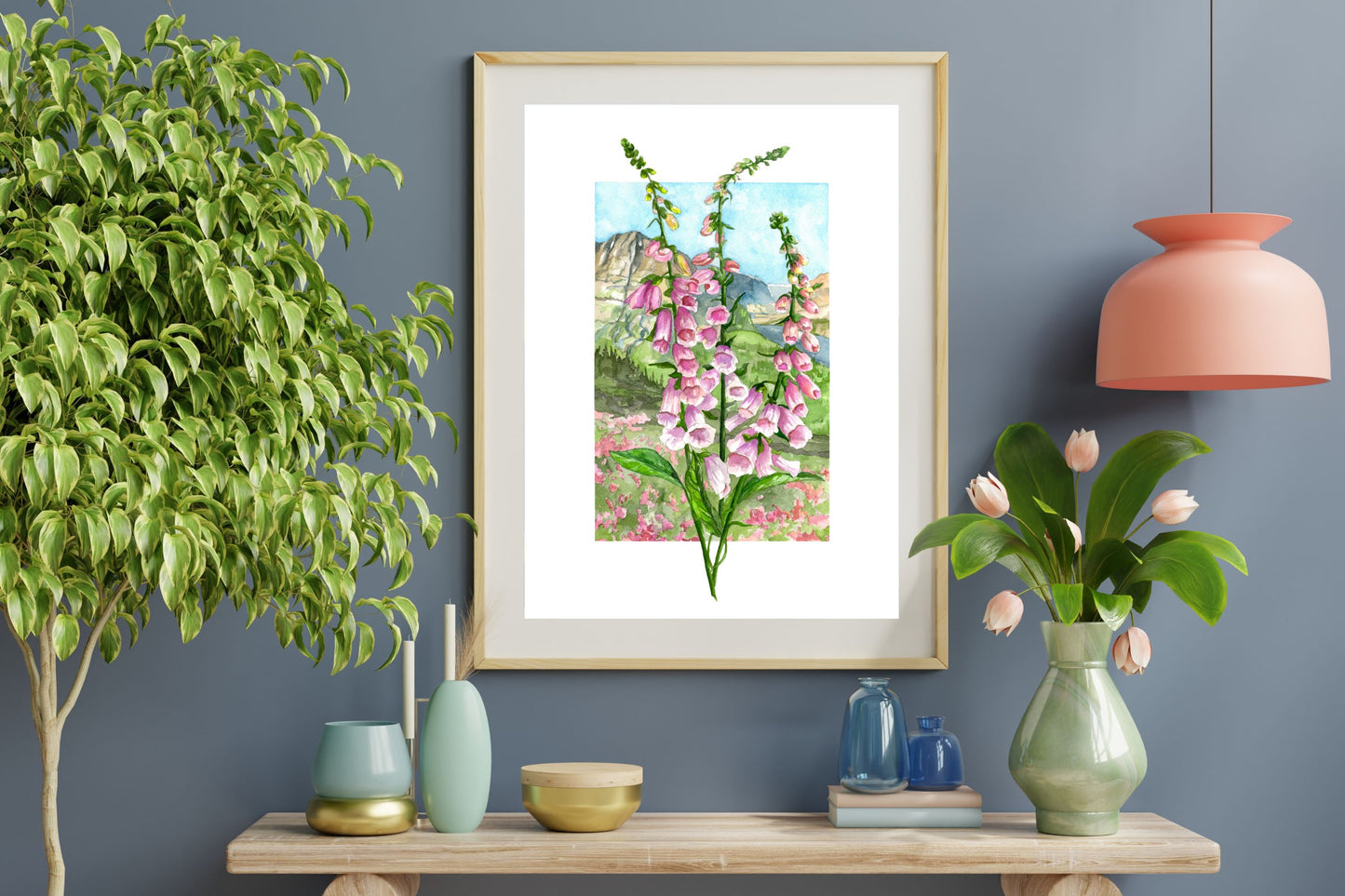 Foxglove in Bloom | Archival Watercolor Art Print - Emma H. Baldwin