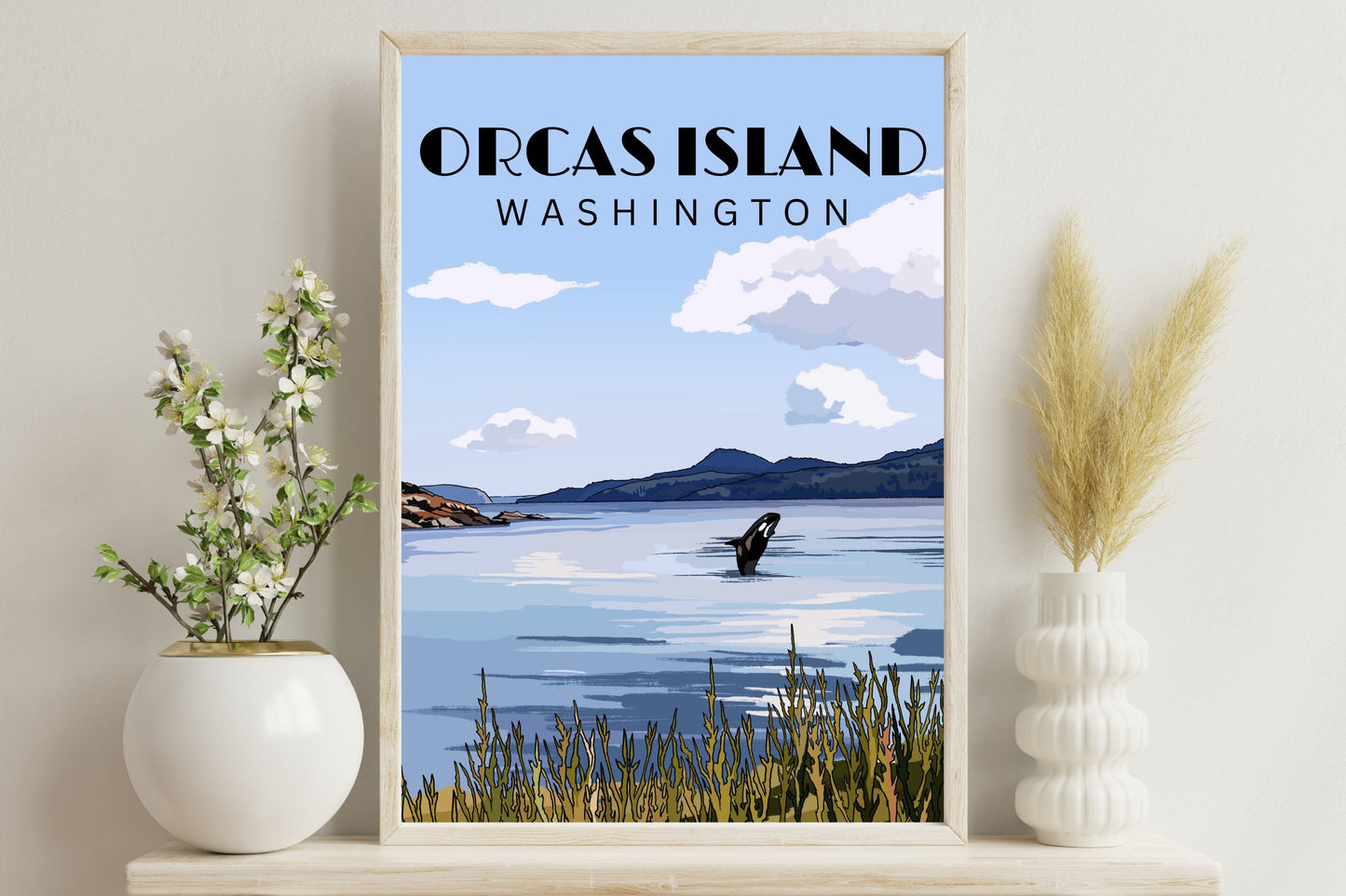 Orcas Island, Washington | Travel Poster Art Print - Wild Life Design Co.