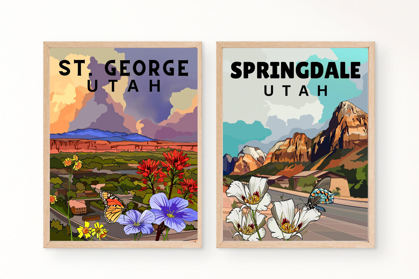 St. George, Utah | Travel Poster Art Print - Wild Life Design Co.