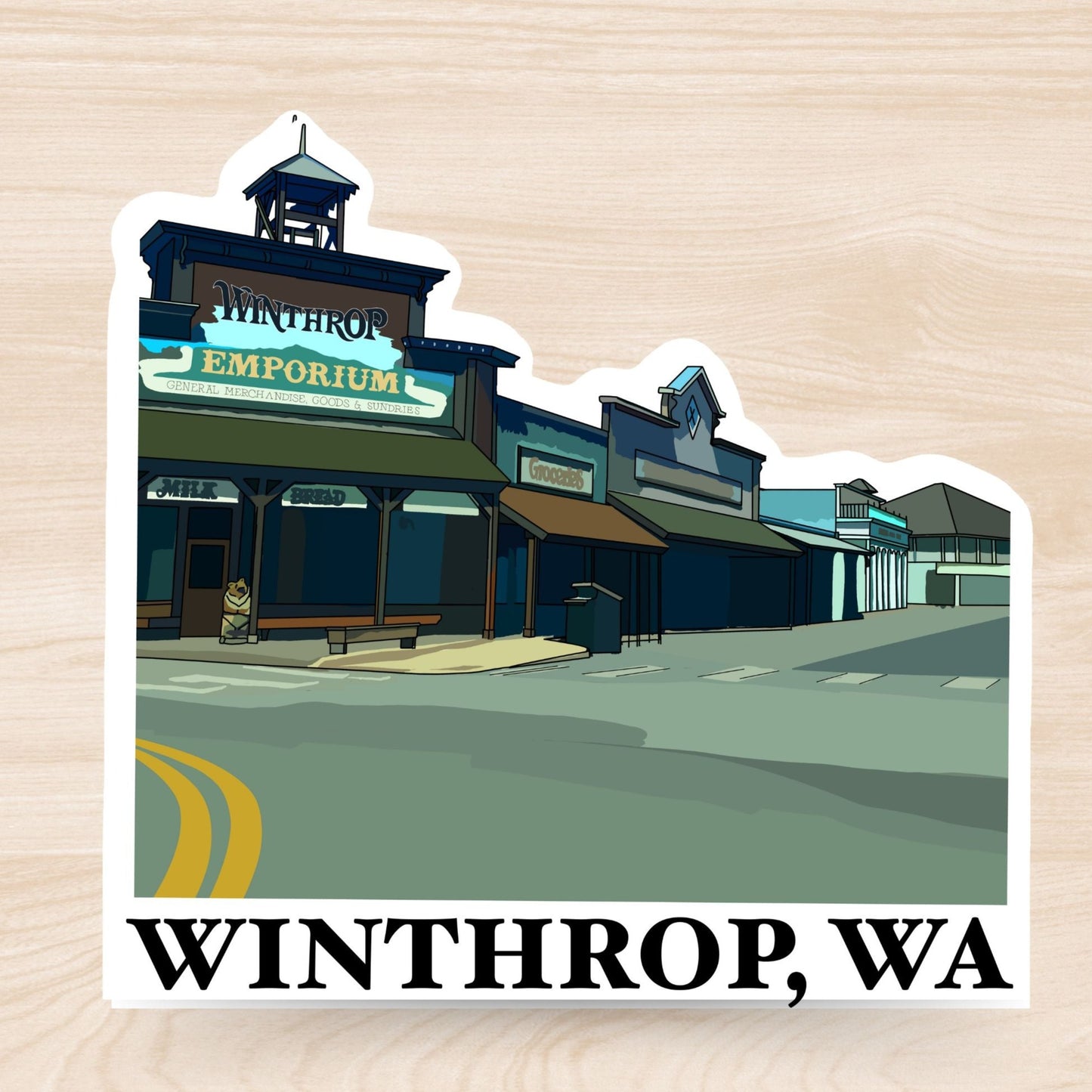 Winthrop, Washington | Waterproof Outdoor Use, UV resistant Decal