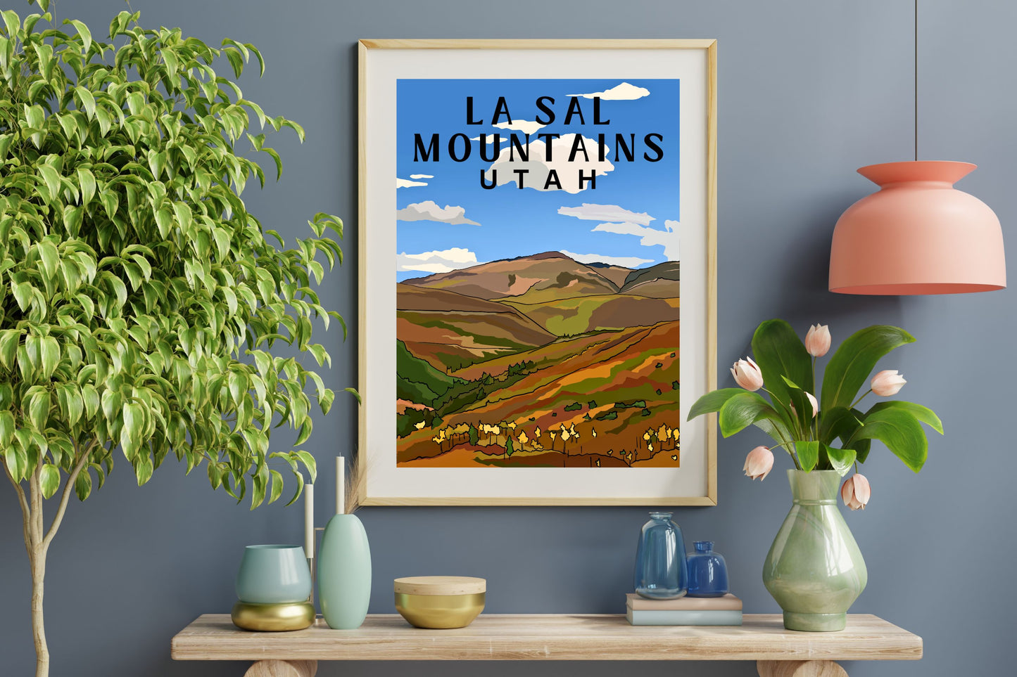 La Sal Mountains, Utah | Travel Poster Art Print - Wild Life Design Co.