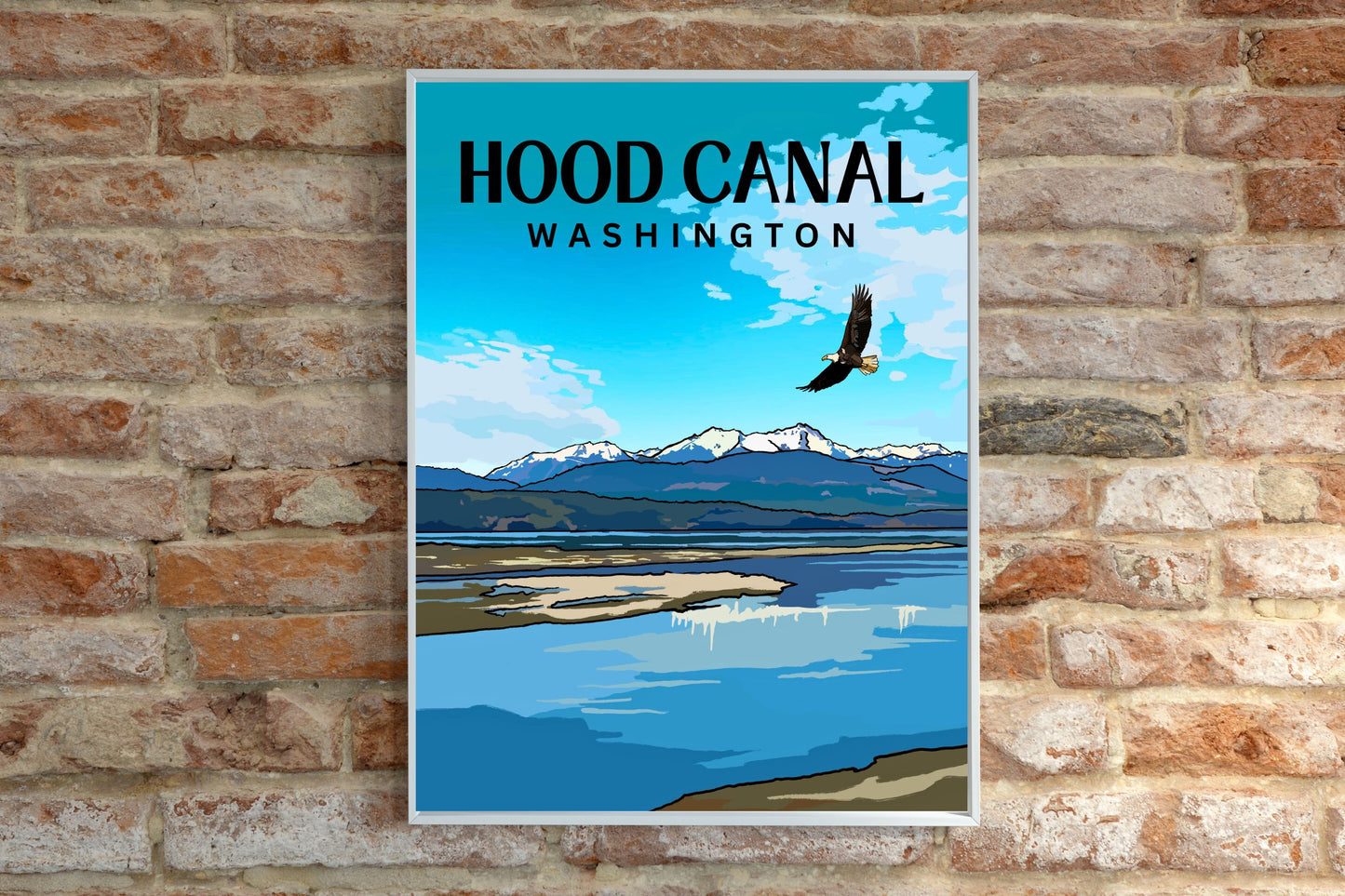 Hood Canal, Washington | Travel Poster Art Print - Wild Life Design Co.