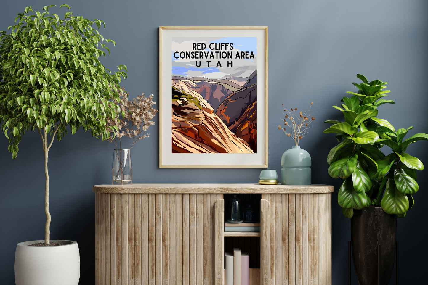 Red Cliffs National Conservation Area | Travel Poster Art Print - Wild Life Design Co.