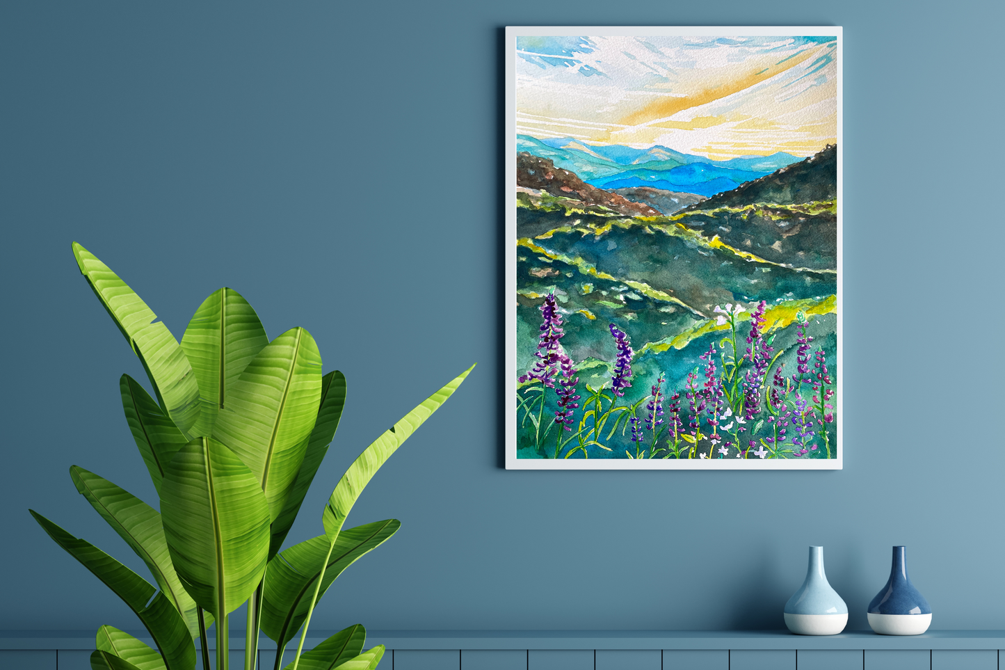 Blue Ridge Mountains | Archival Watercolor Art Print - Emma H. Baldwin