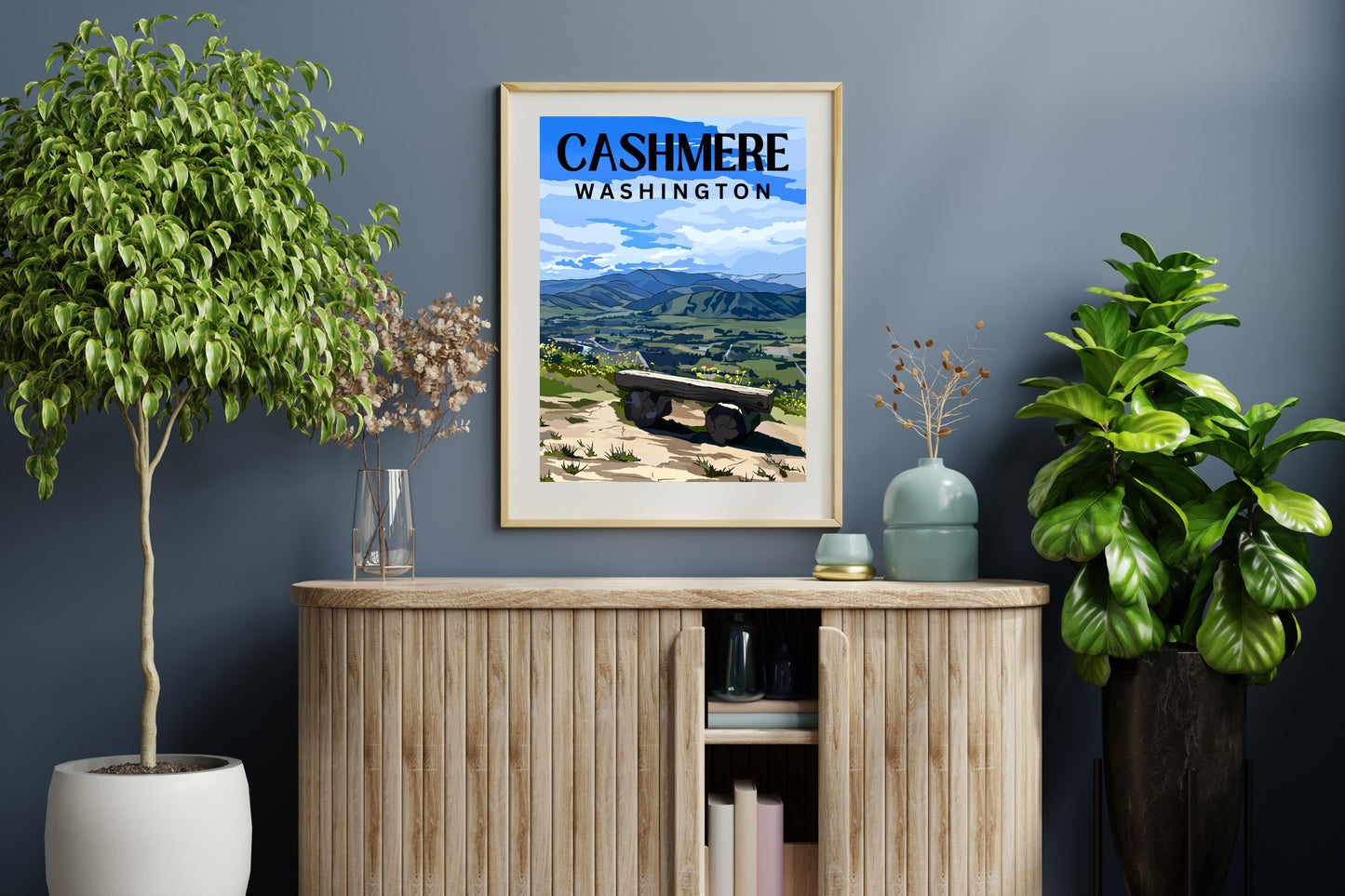 Cashmere, Washington | Travel Poster Art Print - Wild Life Design Co.
