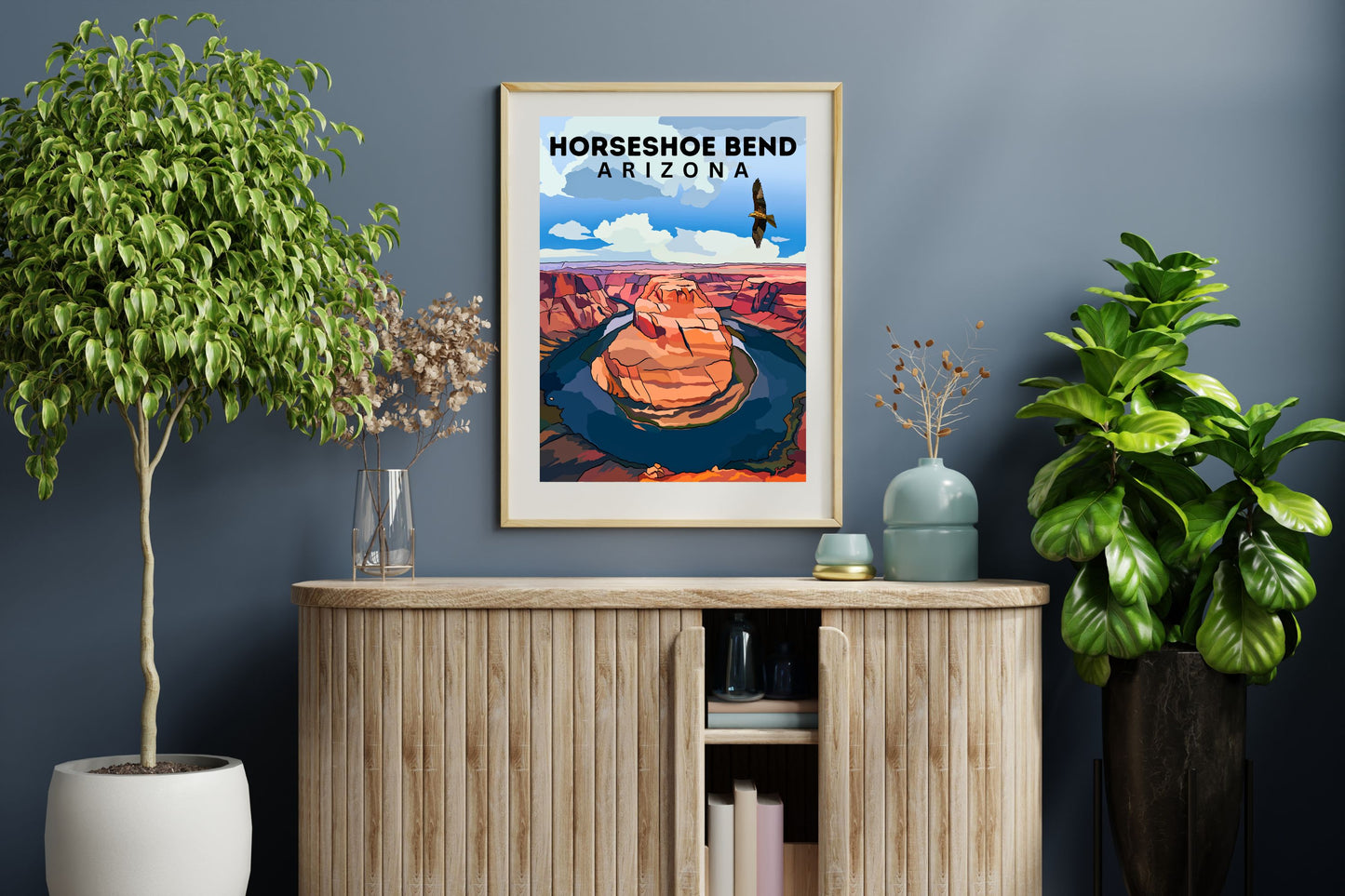 Horseshoe Bend, Arizona | Travel Poster Art Print - Wild Life Design Co.