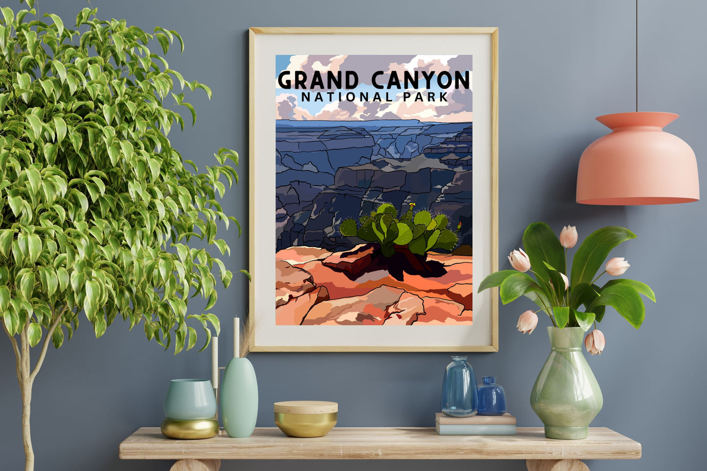 Grand Canyon National Park | Travel Poster Art Print - Wild Life Design Co.