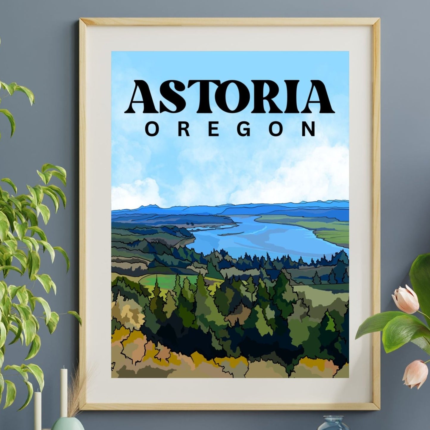Astoria, Oregon | Travel Poster Art Print - Wild Life Design Co.