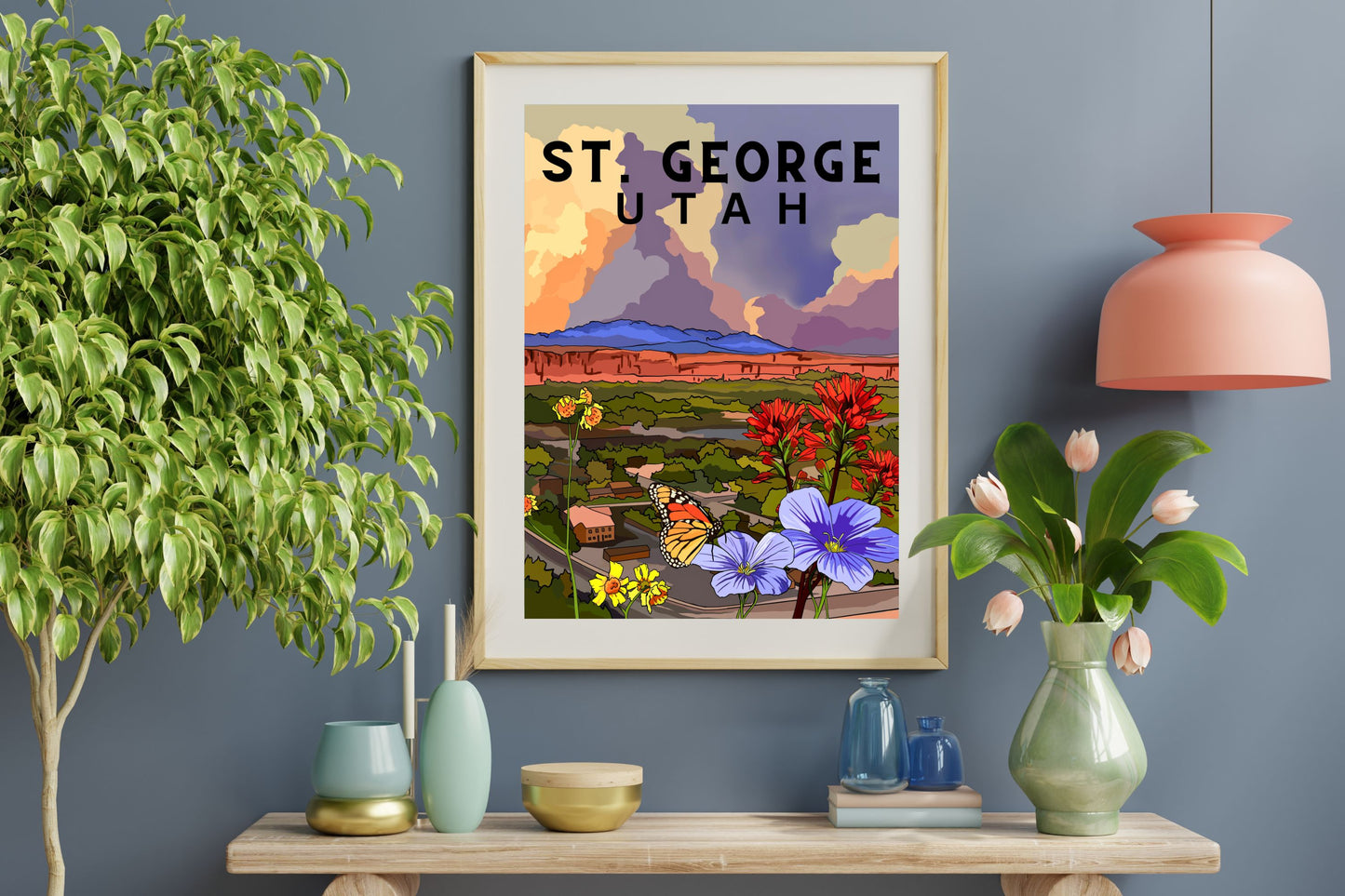 St. George, Utah | Travel Poster Art Print - Wild Life Design Co.