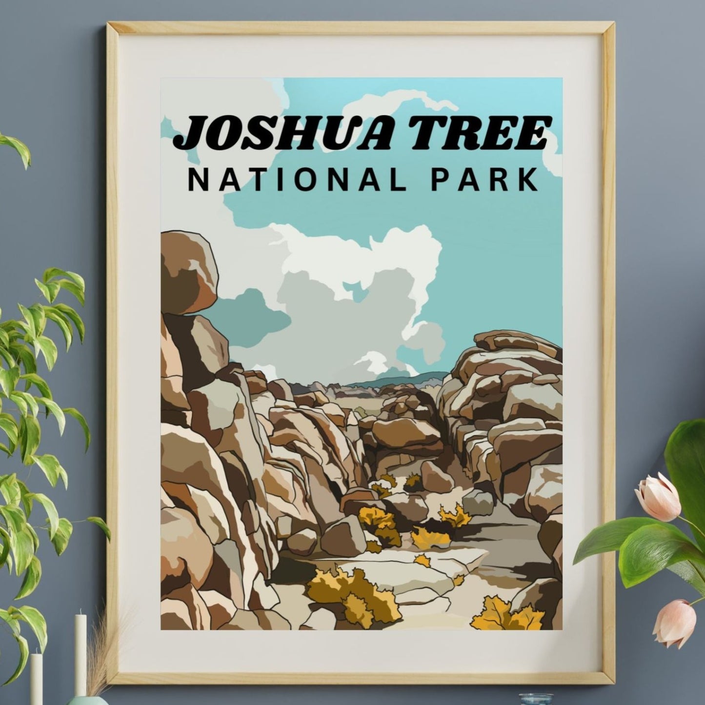 Joshua Tree National Park, California | Travel Poster Art Print - Wild Life Design Co.