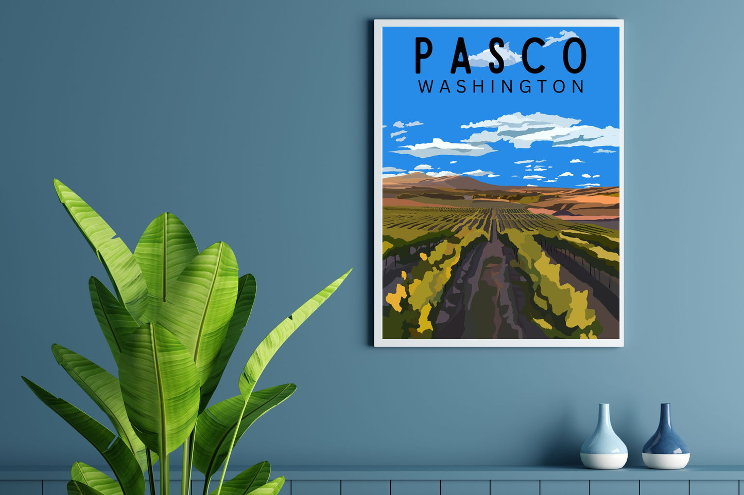 Pasco, Washington | Travel Poster Art Print - Wild Life Design Co.