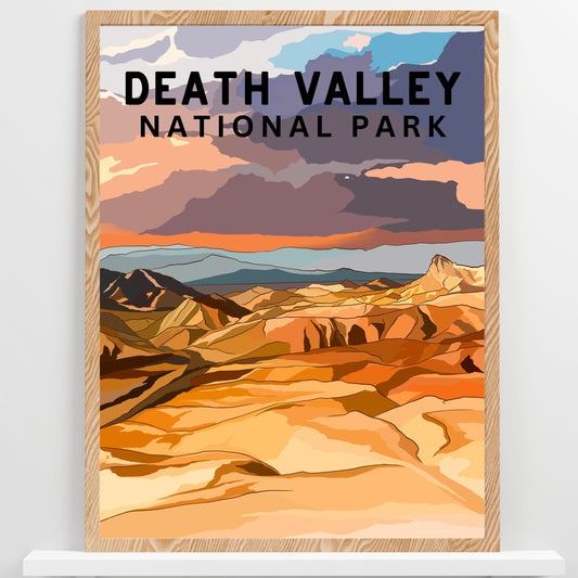 Death Valley National Park | Travel Poster Art Print - Wild Life Design Co.
