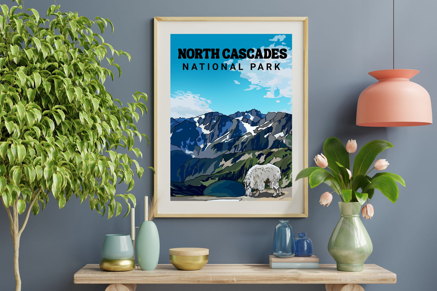 North Cascades National Park | Travel Poster Art Print - Wild Life Design Co.