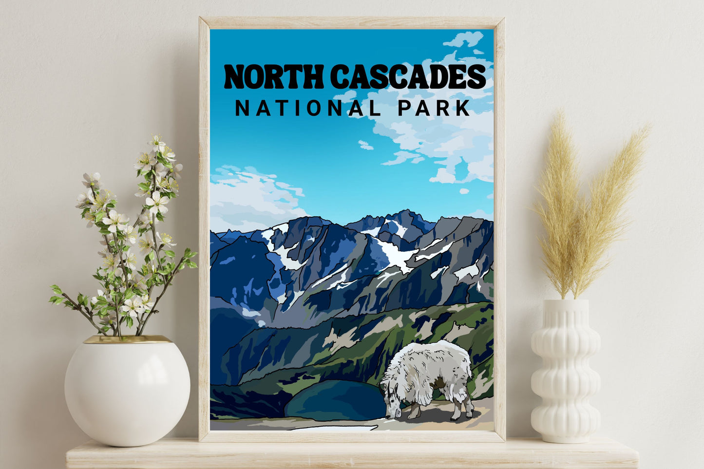 North Cascades National Park | Travel Poster Art Print - Wild Life Design Co.