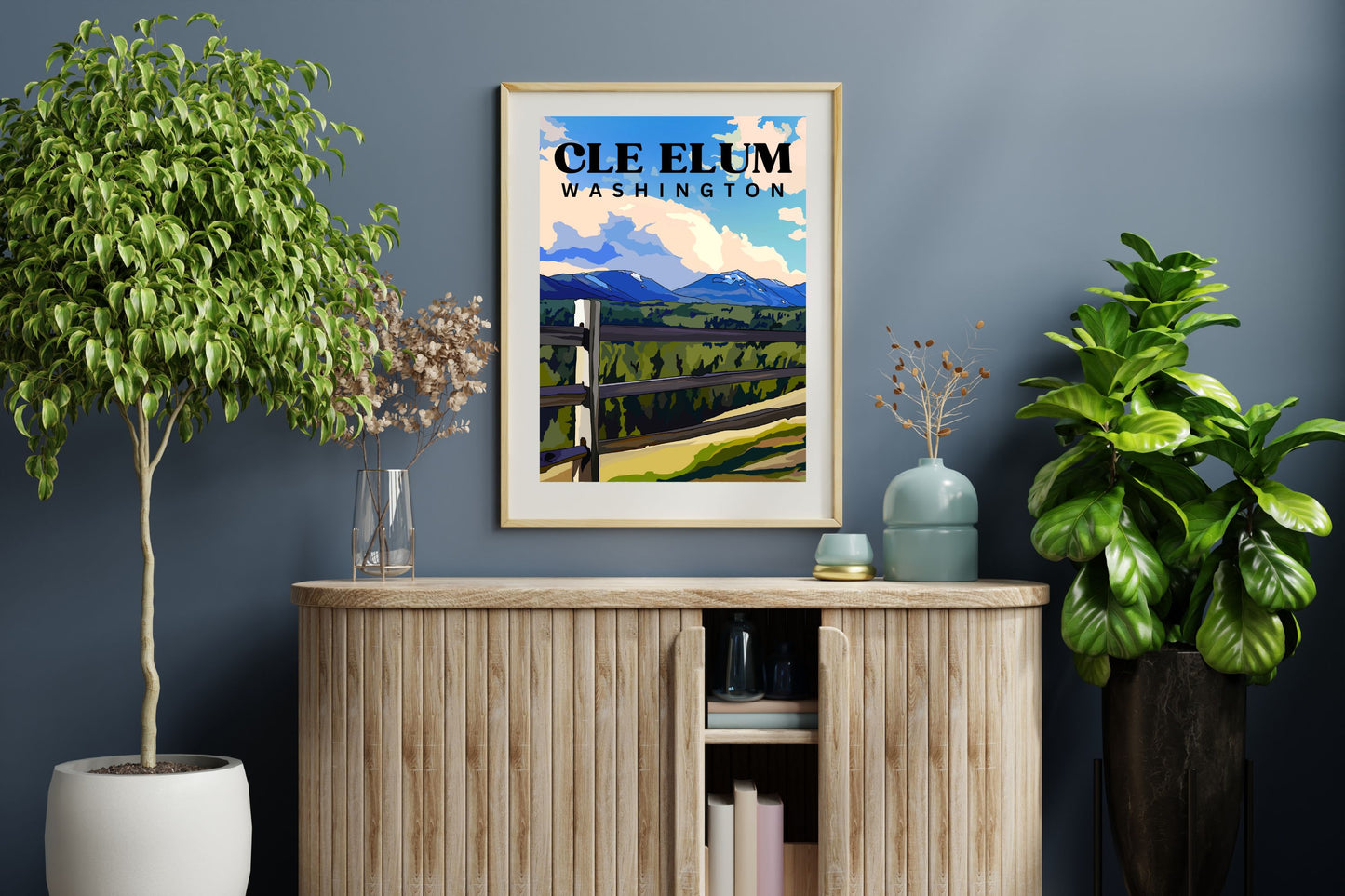 Cle Elum, Washington | Travel Poster Art Print - Wild Life Design Co.