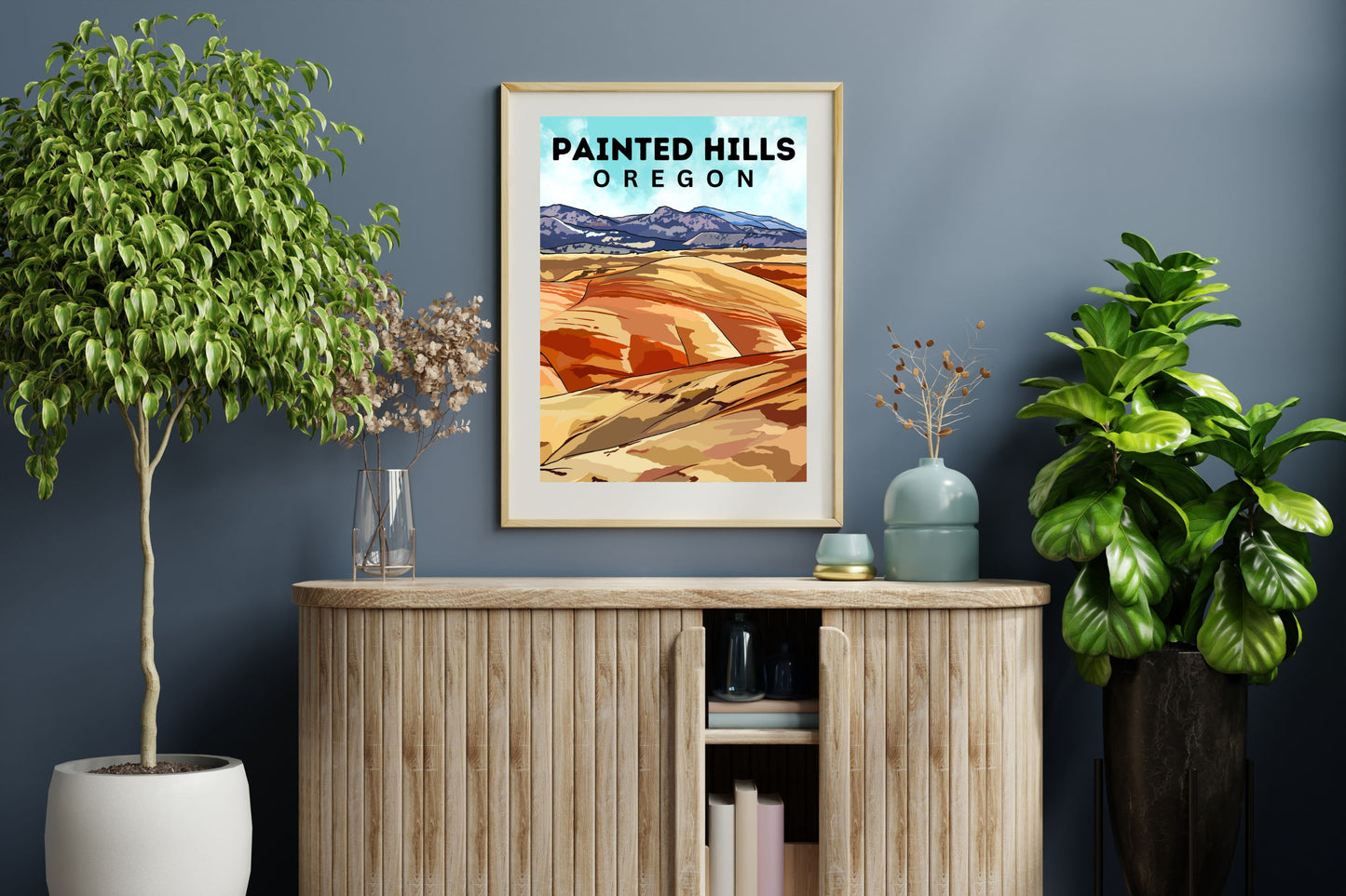 Painted Hills, Oregon | Travel Poster Art Print - Wild Life Design Co.