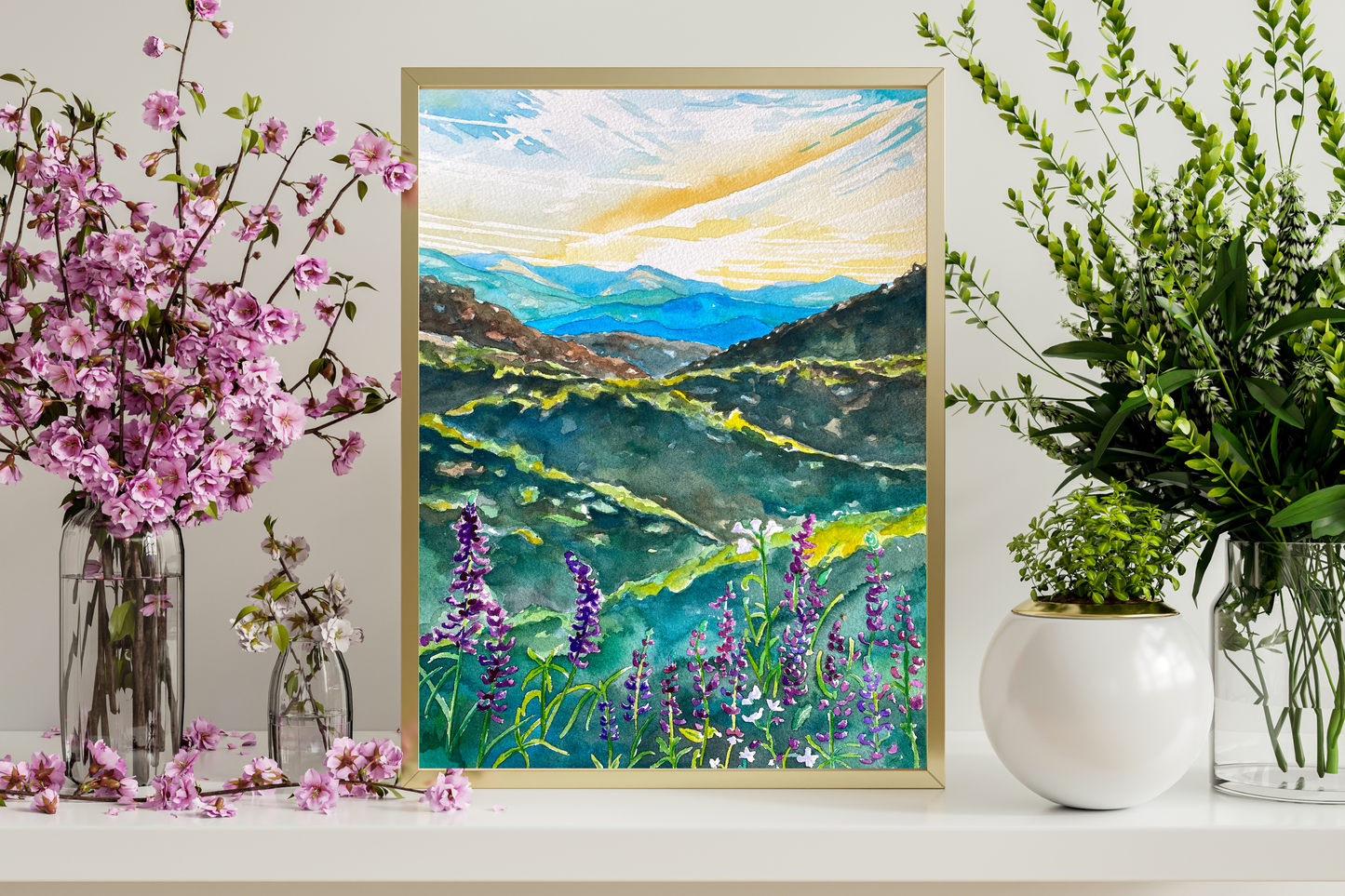 Blue Ridge Mountains | Archival Watercolor Art Print - Emma H. Baldwin