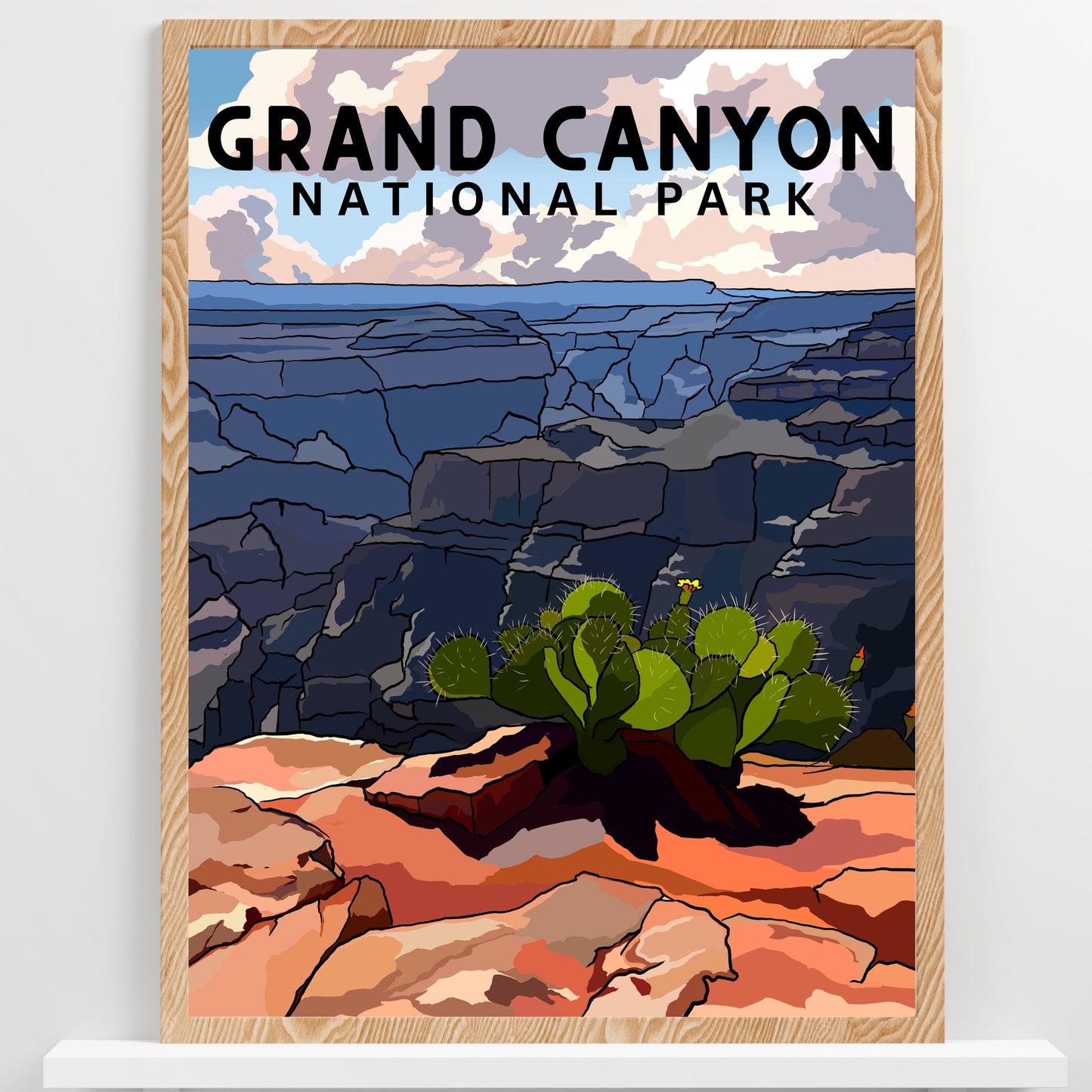 Grand Canyon National Park | Travel Poster Art Print - Wild Life Design Co.