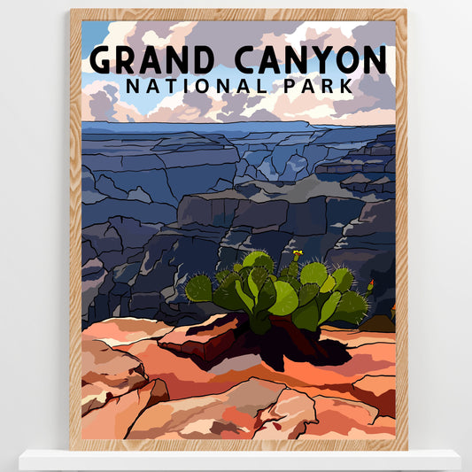 Grand Canyon National Park | Travel Poster Art Print - Wild Life Design Co.