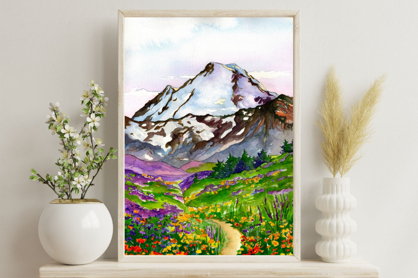 Mt. Baker Flowers | Archival Watercolor Art Print - Emma H. Baldwin