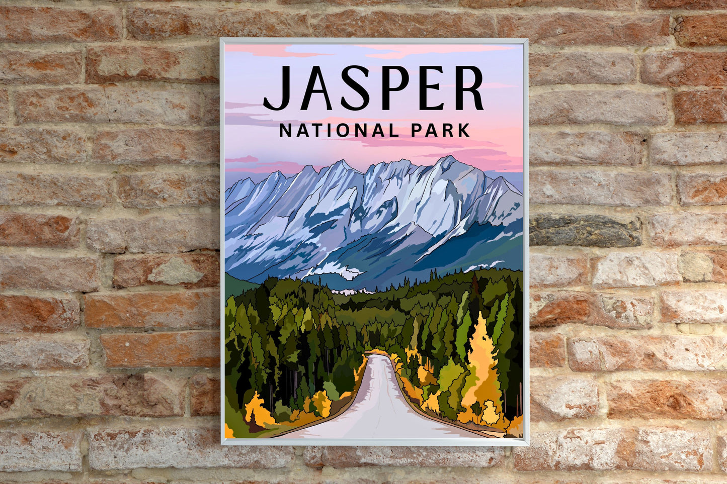 Jasper National Park, Alberta | Travel Poster Art Print - Wild Life Design Co.