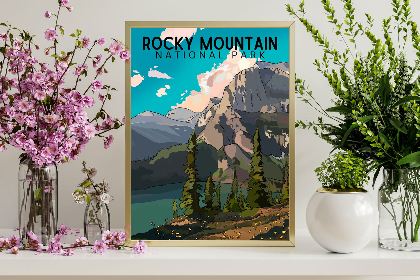 Rocky Mountain National Park | Travel Poster Art Print - Wild Life Design Co.