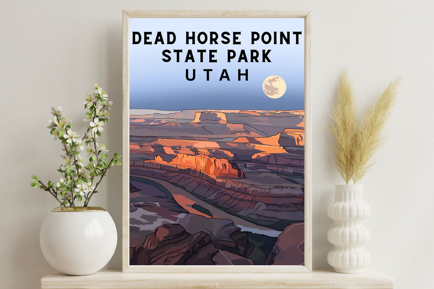 Dead Horse Point State Park, Utah | Travel Poster Art Print - Wild Life Design Co.