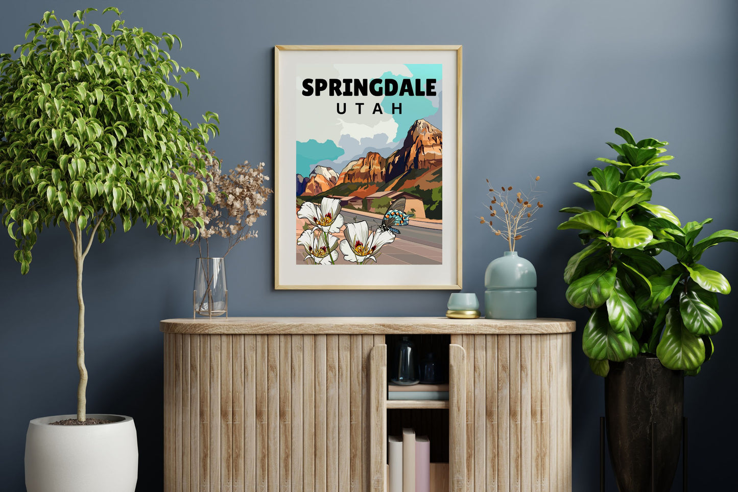 Springdale, Utah | Travel Poster Art Print - Wild Life Design Co.