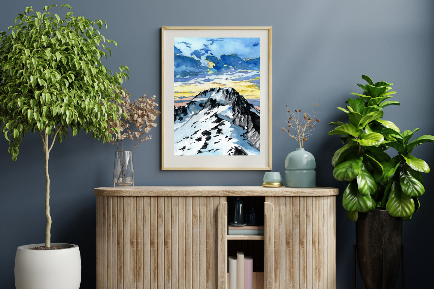 Mt. Hood Sunrise | Archival Watercolor Art Print - Emma H. Baldwin