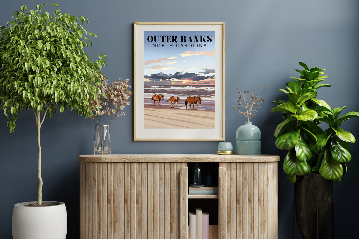 Outer Banks, North Carolina | Travel Poster Art Print - Wild Life Design Co.
