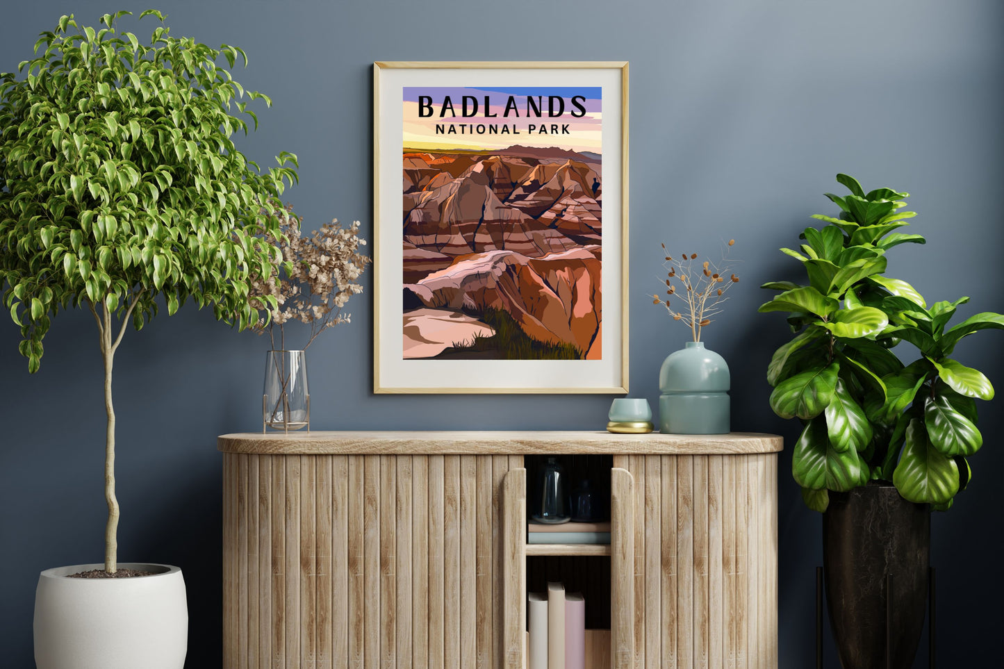 Badlands National Park, South Dakota | Travel Poster Art Print - Wild Life Design Co.