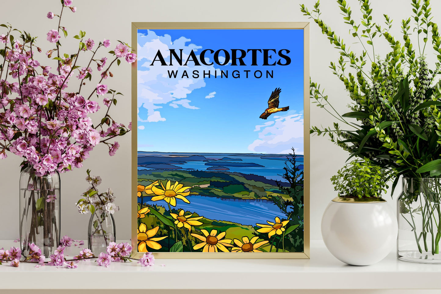 Anacortes, Washington | Travel Poster Art Print - Wild Life Design Co.