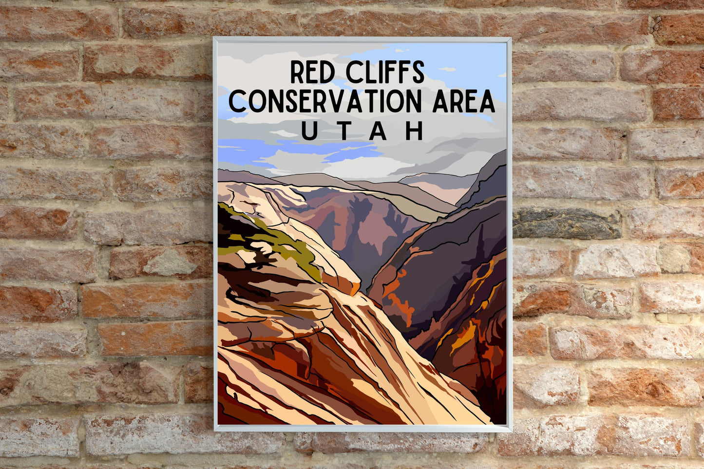 Red Cliffs National Conservation Area | Travel Poster Art Print - Wild Life Design Co.