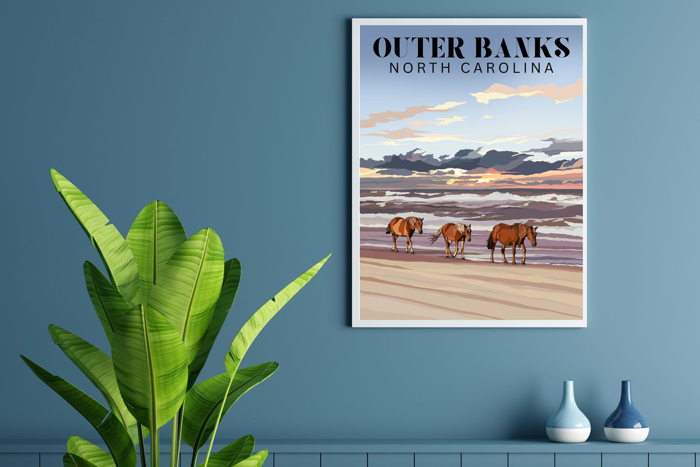 Outer Banks, North Carolina | Travel Poster Art Print - Wild Life Design Co.