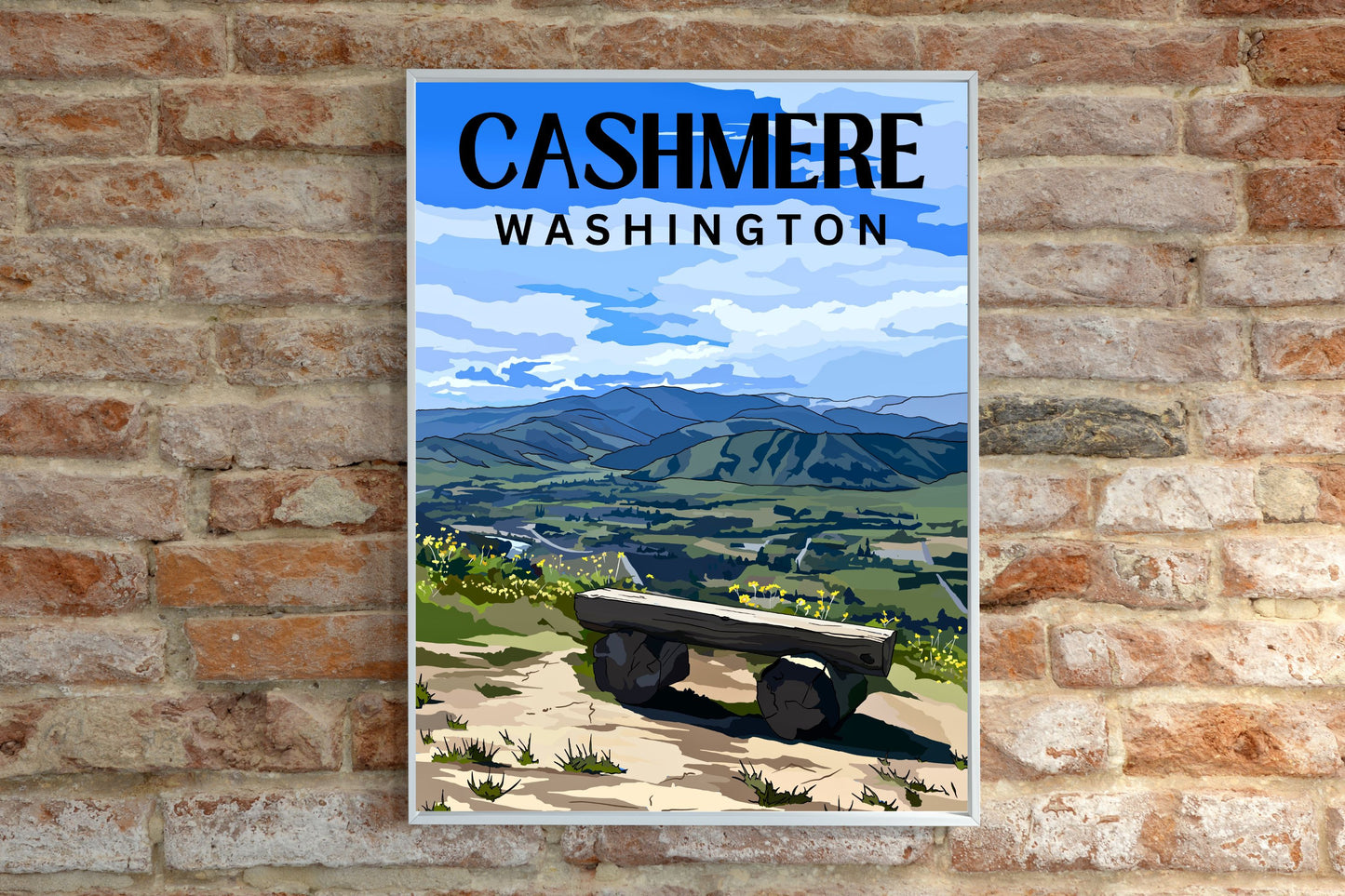 Cashmere, Washington | Travel Poster Art Print - Wild Life Design Co.