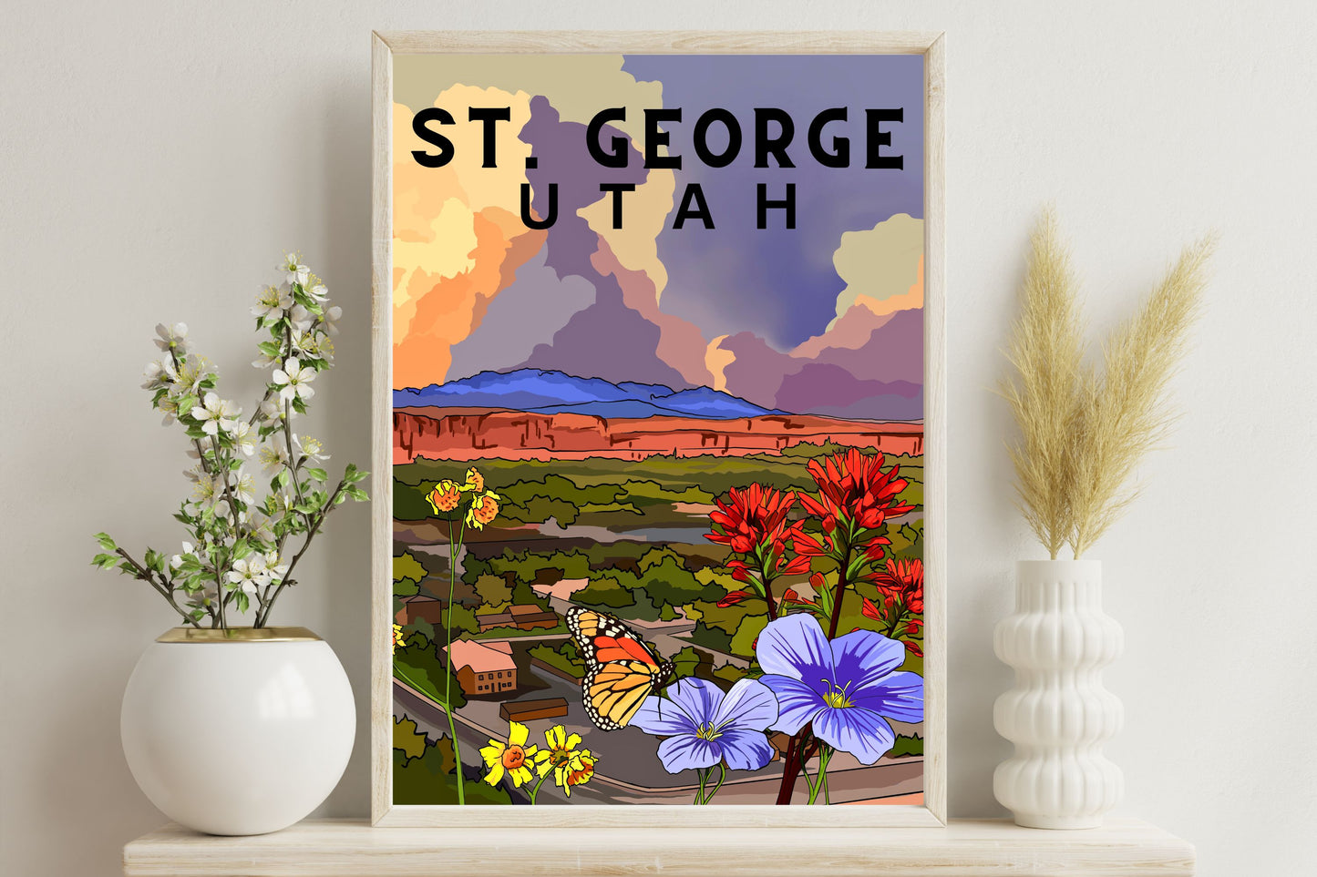 St. George, Utah | Travel Poster Art Print - Wild Life Design Co.